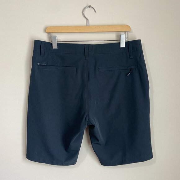 7 Diamonds Aeroplane Performance Shorts Men's 34 Flat Front Blue/Grey - Picture 5 of 6